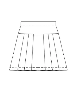 Выкройка: юбка W-10-1001 арт. ВКК-3127-2-ВП0807 Выкройка: юбка W-10-1001 арт. ВКК-3127-2-ВП0807