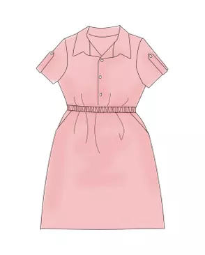 Выкройка: платье-рубашка FL207 арт. ВКК-3097-1-ВП0773 Выкройка: платье-рубашка FL207 арт. ВКК-3097-1-ВП0773