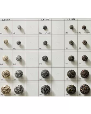 Пуговицы 24L д.1,5см 72шт (черный никель pewter) арт. ППМ-241-1-47911.001