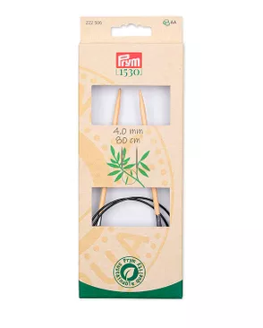 Спицы круговые Prym 1530 4мм 80см (бамбук натуральный) арт. ИВЗ-226-1-45698