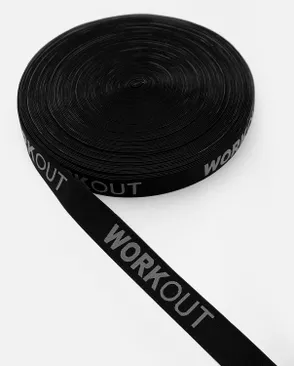 Резина декоративная "Work Out" ш.4см уп.47м арт. РД-222-1-49347 Резина декоративная "Work Out" ш.4см уп.47м арт. РД-222-1-49347