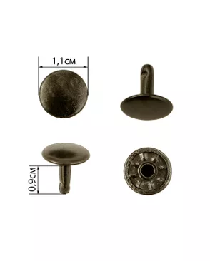 Хольнитены двусторонние д.1,1см 1000шт (сталь) арт. МФХ-16-4-37976.003