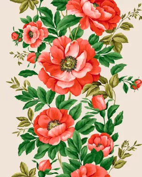 Королевский пион (Полотно вафельное 50 см) арт. ПВ50-457-1-1855.168 Королевский пион (Полотно вафельное 50 см) арт. ПВ50-457-1-1855.168