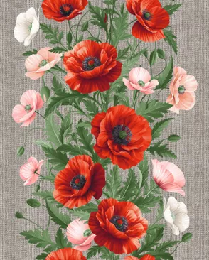 Королевские маки (Дорожка набивная) арт. ДН-148-1-1860.100