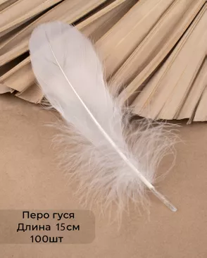Перо гуся дл.15см 100шт арт. ППР-22-2-49132.002 Перо гуся дл.15см 100шт арт. ППР-22-2-49132.002
