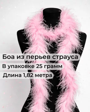 Боа страус дл.1,82м (25гр) арт. ПБС-1-23-31631.023 Боа страус дл.1,82м (25гр) арт. ПБС-1-23-31631.023