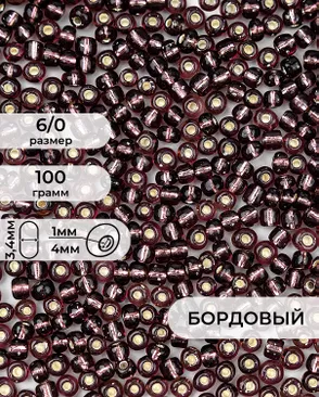 Бисер (стекло) FGB 6/0, 100г арт. БИК-14-24-32655.025 Бисер (стекло) FGB 6/0, 100г арт. БИК-14-24-32655.025