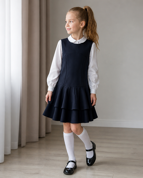 Выкройка: школьный сарафан для девочки Sch02 арт. ВКК-4389-1-ВП1281 Выкройка: школьный сарафан для девочки Sch02 арт. ВКК-4389-1-ВП1281