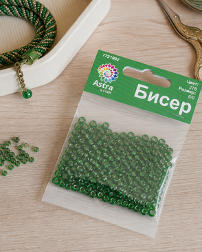 Бисер Астра 6/0, 15г (27В зелёный/прозр.серебрист.центр) арт. АРС-7626-1-АРС0001138961 Бисер Астра 6/0, 15г (27В зелёный/прозр.серебрист.центр) арт. АРС-7626-1-АРС0001138961