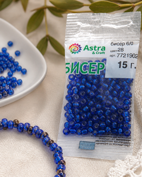 Бисер Астра 6/0, 15г (28 синий) арт. АРС-7627-1-АРС0001138962 Бисер Астра 6/0, 15г (28 синий) арт. АРС-7627-1-АРС0001138962