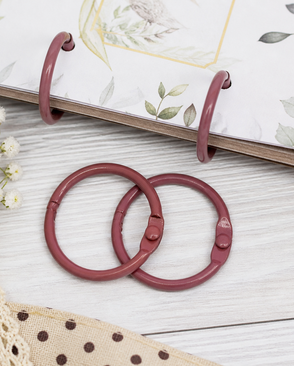 5AS-103 Кольца для альбомов 2,5см, уп/шт (темно-розовый) арт. АРС-10462-1-АРС0001183374