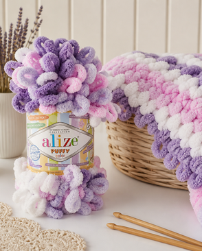 Пряжа Alize 'Puffy Color' 100г 9м (100% микрополиэстер) (6305 секционный) арт. АРС-44177-1-АРС0001236371
