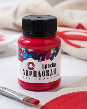 2315 Краска акриловая для ткани, красная темная, 100мл, Olki арт. АРС-44666-1-АРС0000828443 2315 Краска акриловая для ткани, красная темная, 100мл, Olki арт. АРС-44666-1-АРС0000828443