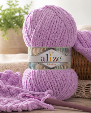 Пряжа Alize 'Softy Plus' 100г 120м (100% микрополиэстер) (47 сирень) арт. АРС-46614-1-АРС0001176611 Пряжа Alize 'Softy Plus' 100г 120м (100% микрополиэстер) (47 сирень) арт. АРС-46614-1-АРС0001176611