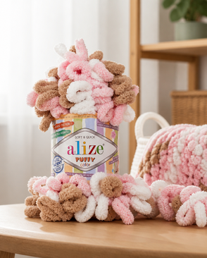 Пряжа Alize 'Puffy Color' 100г 9м (100% микрополиэстер) (6046 секционный) арт. АРС-46792-1-АРС0001201137