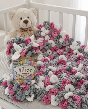 Пряжа Alize 'Puffy Color' 100г 9м (100% микрополиэстер) (6070 секционный) арт. АРС-47120-1-АРС0001218681