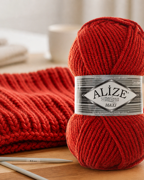 Пряжа ALIZE 'Superlana maxi' 100гр. 100м. (75% акрил, 25%шерсть) ТУ (36 терракот) арт. АРС-47335-1-АРС0001226469