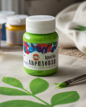 2377 Краска акриловая для ткани, лиственно-зеленая, 100мл, Olki арт. АРС-49939-1-АРС0000808351 2377 Краска акриловая для ткани, лиственно-зеленая, 100мл, Olki арт. АРС-49939-1-АРС0000808351