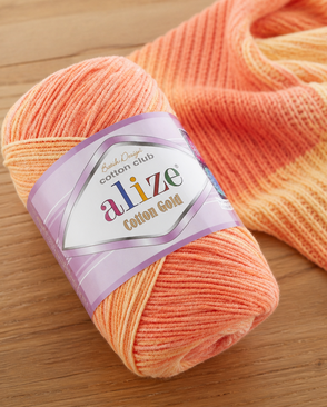 Пряжа ALIZE 'COTTON GOLD BATIK ' 100гр. 330м (55% Хлопок - 45% Акрил) (7687 секционный) арт. АРС-52018-1-АРС0001265391