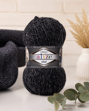 Пряжа ALIZE 'SUPERLANA MIDI' 100гр. 170м (25% Шерсть - 75% Акрил) (800 антрацитовый жаспе) арт. АРС-52596-1-АРС0001227052 Пряжа ALIZE 'SUPERLANA MIDI' 100гр. 170м (25% Шерсть - 75% Акрил) (800 антрацитовый жаспе) арт. АРС-52596-1-АРС0001227052