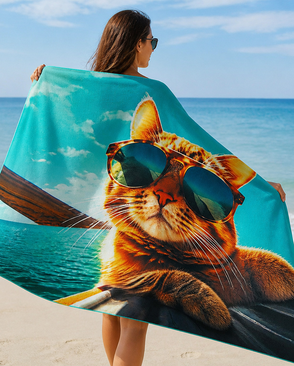 Полотенце НВ The Beach Cat м9034 L 70*140 арт. ТДИВН-6562-1-ТДИВН0158374