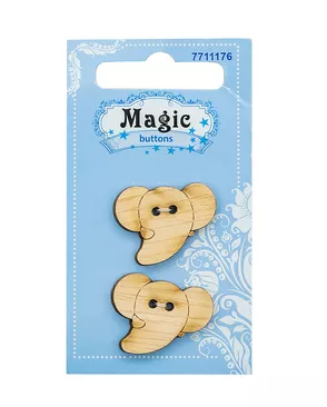 LW765-V45 Набор пуговиц 'Слоненок', упак./2 шт., Magic Buttons арт. АРС-45662-1-АРС0001054578 LW765-V45 Набор пуговиц 'Слоненок', упак./2 шт., Magic Buttons арт. АРС-45662-1-АРС0001054578