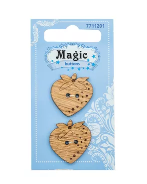 LW798-V47 Набор пуговиц 'Клубника', упак./2 шт., Magic Buttons арт. АРС-45681-1-АРС0001054603 LW798-V47 Набор пуговиц 'Клубника', упак./2 шт., Magic Buttons арт. АРС-45681-1-АРС0001054603