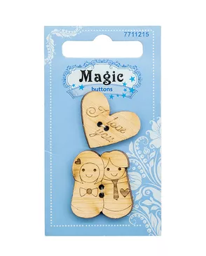 BBL012-MX-P Набор пуговиц 'Любовь', упак./2 шт., Magic Buttons арт. АРС-45693-1-АРС0001054678 BBL012-MX-P Набор пуговиц 'Любовь', упак./2 шт., Magic Buttons арт. АРС-45693-1-АРС0001054678