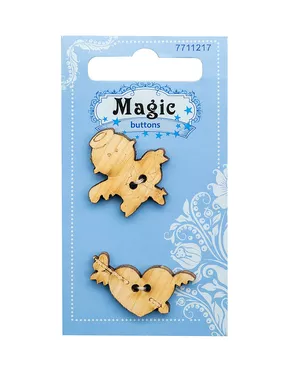 BBL014-MX-P Набор пуговиц 'Купидон', упак./2 шт., Magic Buttons арт. АРС-45694-1-АРС0001054680 BBL014-MX-P Набор пуговиц 'Купидон', упак./2 шт., Magic Buttons арт. АРС-45694-1-АРС0001054680