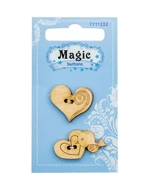 BBL019-MX-P Набор пуговиц 'Сердечки', упак./2 шт., Magic Buttons арт. АРС-45698-1-АРС0001054685 BBL019-MX-P Набор пуговиц 'Сердечки', упак./2 шт., Magic Buttons арт. АРС-45698-1-АРС0001054685