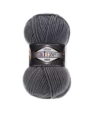 Пряжа ALIZE 'SUPERLANA MIDI' 100гр. 170м (25% Шерсть - 75% Акрил) (87 угольный серый) арт. АРС-51964-1-АРС0001227022 Пряжа ALIZE 'SUPERLANA MIDI' 100гр. 170м (25% Шерсть - 75% Акрил) (87 угольный серый) арт. АРС-51964-1-АРС0001227022