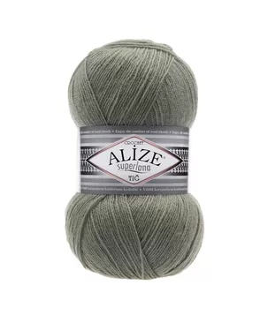Пряжа ALIZE 'Superlana TIG' 100гр. 570м. (25%шерсть, 75%акрил) (138 зеленый миндаль) арт. АРС-52306-1-АРС0001236469