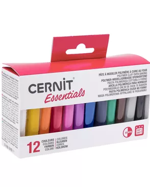 CEASS001C Набор полимерной глины Essentials (основные цвета Number One), 12шт*25гр, Cernit арт. АРС-61083-1-АРС0001299032