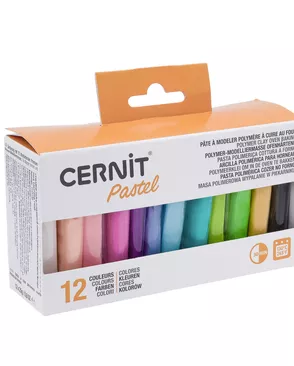CEASS002C Набор полимерной глины Pastel (пастельные цвета Number One), 12шт*25гр, Cernit арт. АРС-61084-1-АРС0001299033
