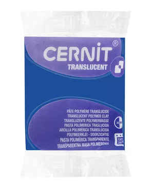 CE0920056 Пластика полимерная запекаемая 'Cernit 'TRANSLUCENT' прозрачный 56 гр. (249 черничный) арт. АРС-65858-1-АРС0001314710