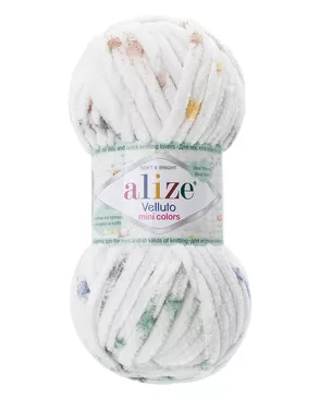 Пряжа Alize 'Mini Colors' серия 'Бархат' (Velluto) 100г 68м (100% Микрополиэстер) (8115 принт) арт. АРС-66287-1-АРС0001316588