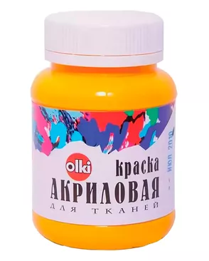 2117 Краска акриловая для ткани, желтая, 100мл, Olki арт. АРС-50096-1-АРС0000819302 2117 Краска акриловая для ткани, желтая, 100мл, Olki арт. АРС-50096-1-АРС0000819302