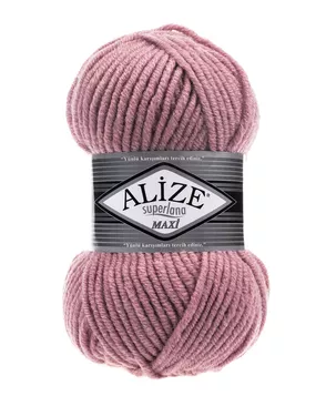 Пряжа ALIZE 'Superlana maxi' 100гр. 100м. (75% акрил, 25%шерсть) ТУ (204 старо-розовый) арт. АРС-50225-1-АРС0000826651
