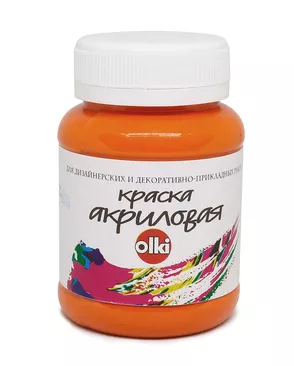 2575 Краска акриловая дизайн, оранжевая, 100мл, Olki арт. АРС-50353-1-АРС0000834511 2575 Краска акриловая дизайн, оранжевая, 100мл, Olki арт. АРС-50353-1-АРС0000834511