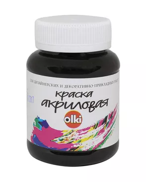2742 Краска акриловая дизайн, черная глубокая, 100мл, Olki арт. АРС-50356-1-АРС0000834679 2742 Краска акриловая дизайн, черная глубокая, 100мл, Olki арт. АРС-50356-1-АРС0000834679