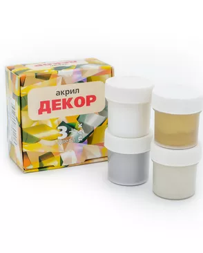 2025 Краски акриловые дизайн 'Декор', 3 цвета + лак, Olki арт. АРС-44690-1-АРС0000835348 2025 Краски акриловые дизайн 'Декор', 3 цвета + лак, Olki арт. АРС-44690-1-АРС0000835348