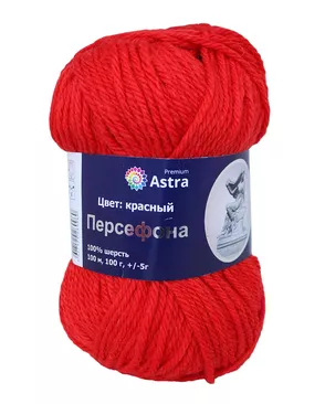 Пряжа Astra Premium 'Персефона' 100гр. 100м (100% шерсть) (03 красный) арт. АРС-6469-1-АРС0001118764