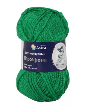 Пряжа Astra Premium 'Персефона' 100гр. 100м (100% шерсть) (05 изумрудный) арт. АРС-6470-1-АРС0001118766