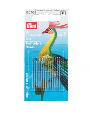 Иглы вышивальные тонкие PRYM 125539 №7 арт. АРС-16600-1-АРС0000808769