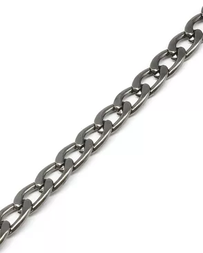 Цепь алюминиевая K12325, 9,8х15,6мм, боб(10м) (черный никель) арт. АРС-33715-1-АРС0001237157