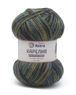 Пряжа Astra Premium 'Карелия' носочная (Karelia sock) 100гр 400м (75% шерсть, 25% нейлон) (1004) арт. АРС-37626-1-АРС0001246095