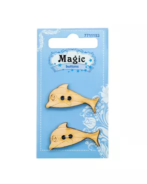LW823-V45 Набор пуговиц 'Дельфин', упак./2 шт., Magic Buttons арт. АРС-45638-1-АРС0001054508 LW823-V45 Набор пуговиц 'Дельфин', упак./2 шт., Magic Buttons арт. АРС-45638-1-АРС0001054508
