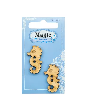 LW820-V45 Набор пуговиц 'Морской конек', упак./2 шт., Magic Buttons арт. АРС-45648-1-АРС0001054521 LW820-V45 Набор пуговиц 'Морской конек', упак./2 шт., Magic Buttons арт. АРС-45648-1-АРС0001054521