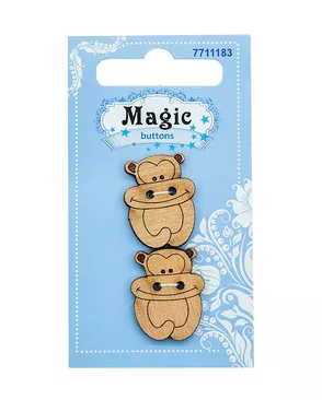 LW780-V47 Набор пуговиц 'Обезьянка', упак./2 шт., Magic Buttons арт. АРС-45668-1-АРС0001054585 LW780-V47 Набор пуговиц 'Обезьянка', упак./2 шт., Magic Buttons арт. АРС-45668-1-АРС0001054585