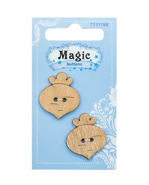 LW795-V47 Набор пуговиц 'Репка', упак./2 шт., Magic Buttons арт. АРС-45679-1-АРС0001054600 LW795-V47 Набор пуговиц 'Репка', упак./2 шт., Magic Buttons арт. АРС-45679-1-АРС0001054600